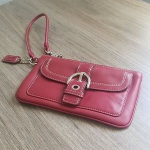 EUC Coach soft leather wristlet